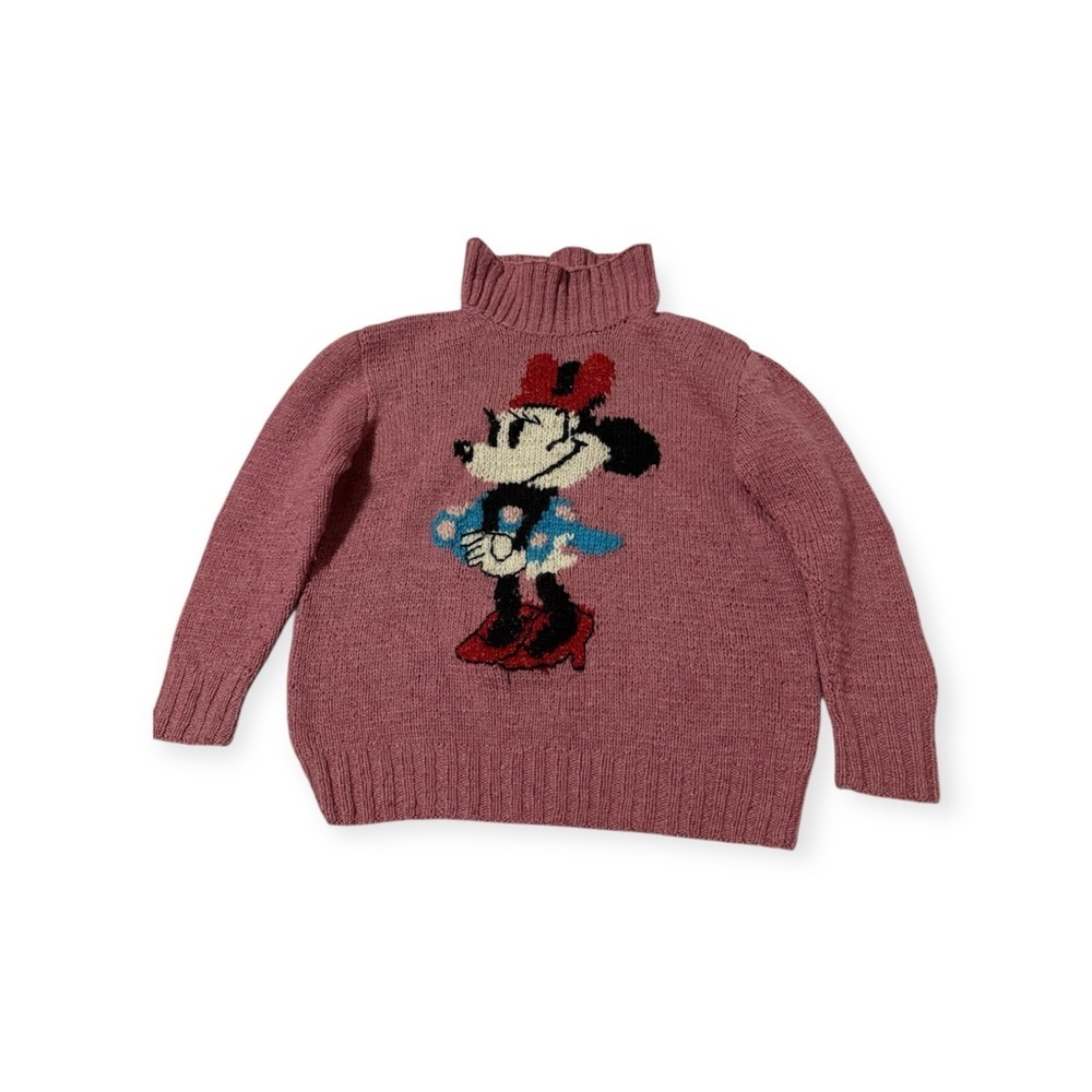 Girls Minnie Mouse Turtleneck Sweater Size 6